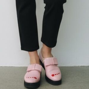 VIVETTA Nail Polish Pink Bow Loafers - Size 37- Niche Luxury